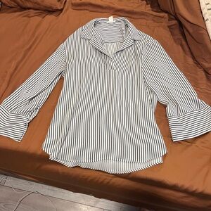 H & M oversized long sleeve smock blouse
